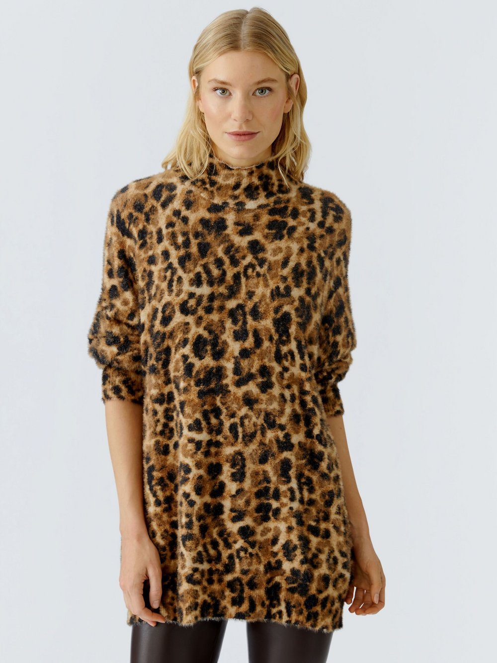 Oui Pullover Damen Polyamid gemustert