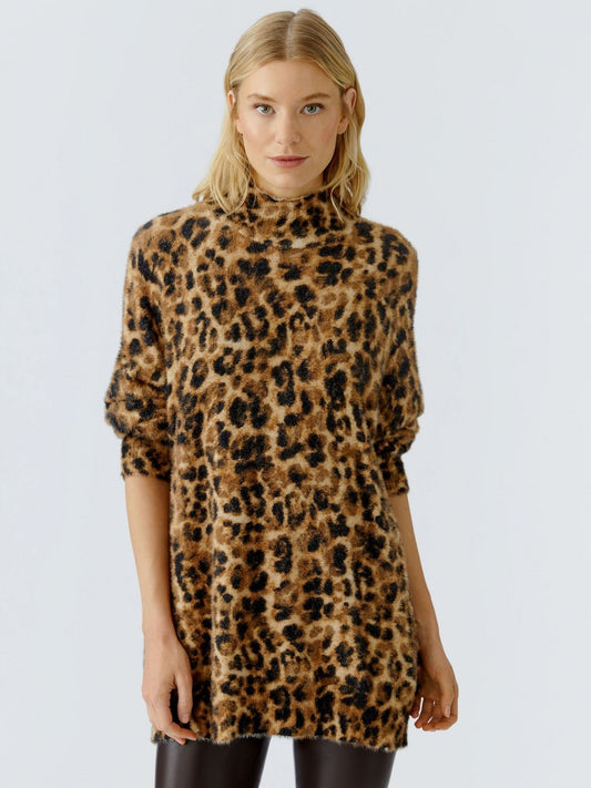 Oui Pullover Damen Polyamid gemustert