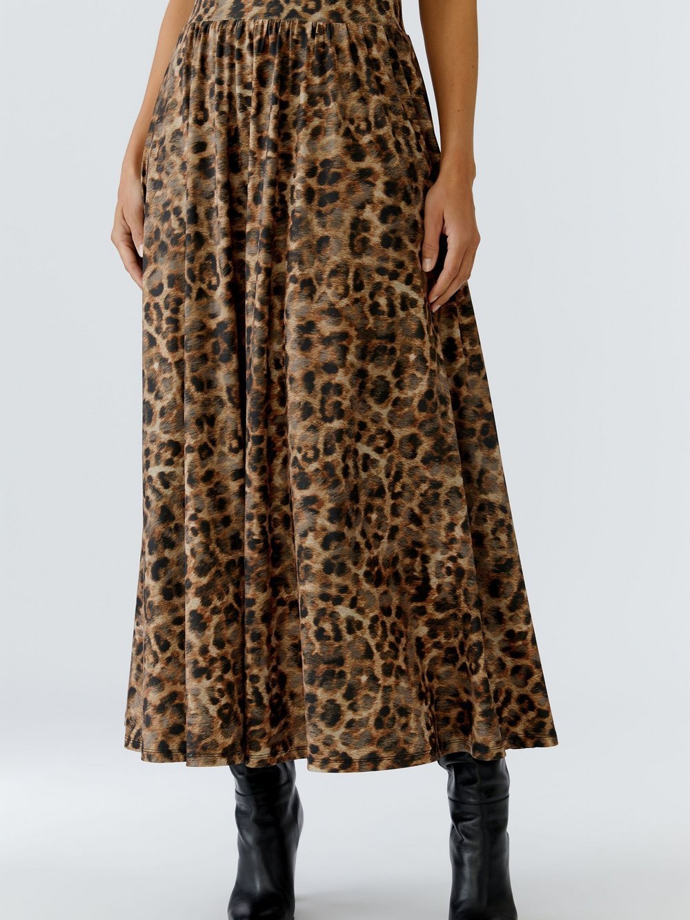 Oui Maxirock Damen gemustert