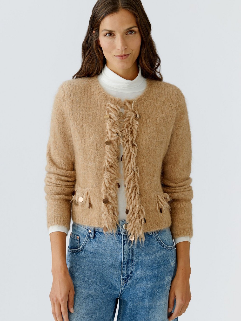 Oui Strickjacke Damen Wolle