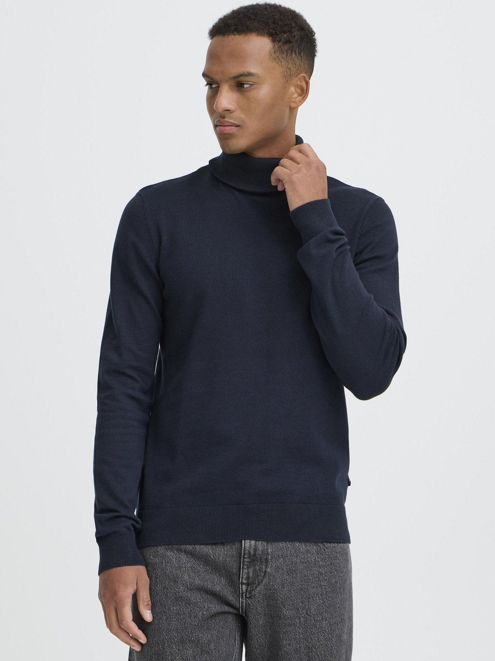 BLEND Rollkragenpullover Herren Baumwolle
