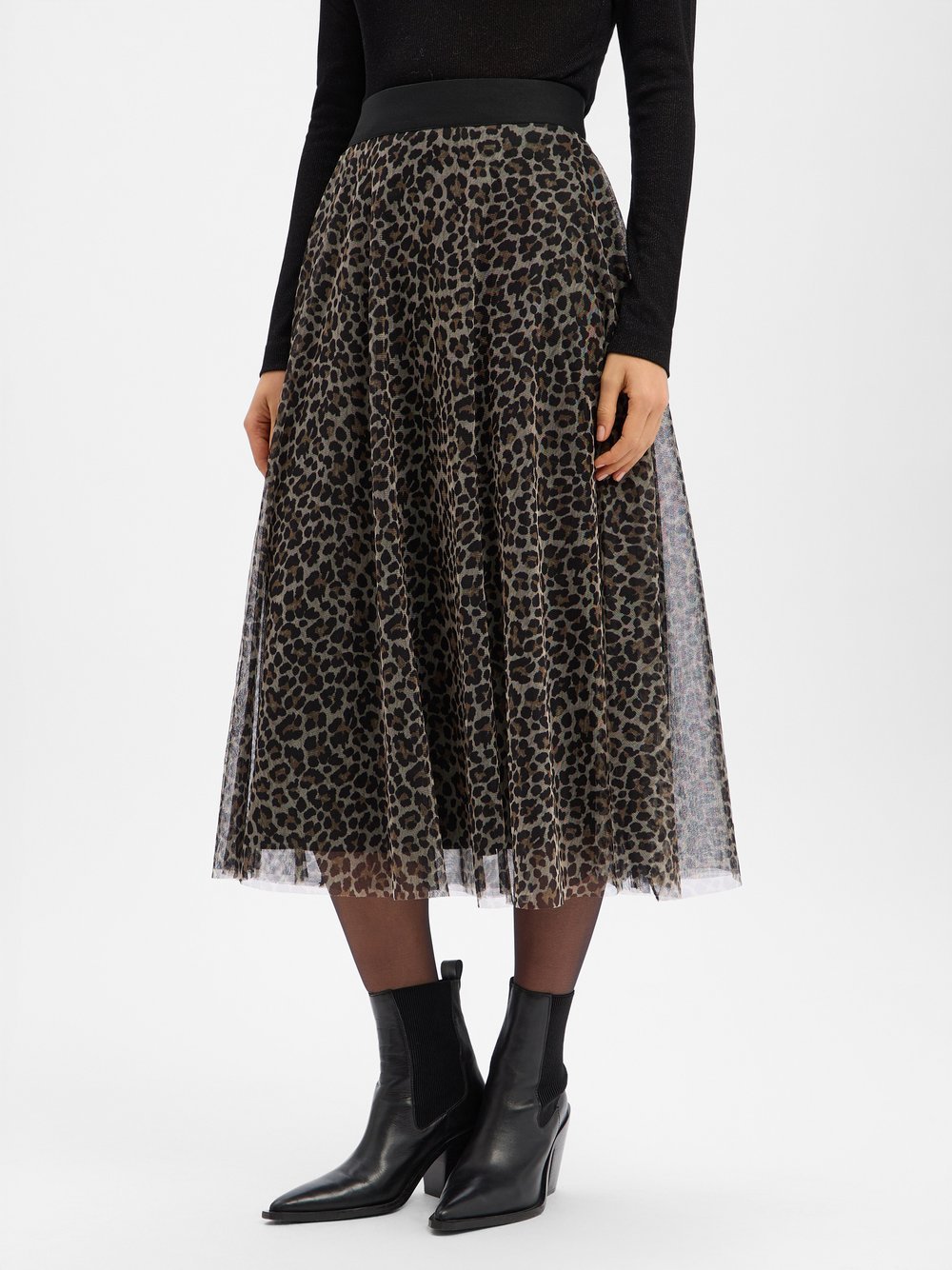 zero Midirock Damen gemustert