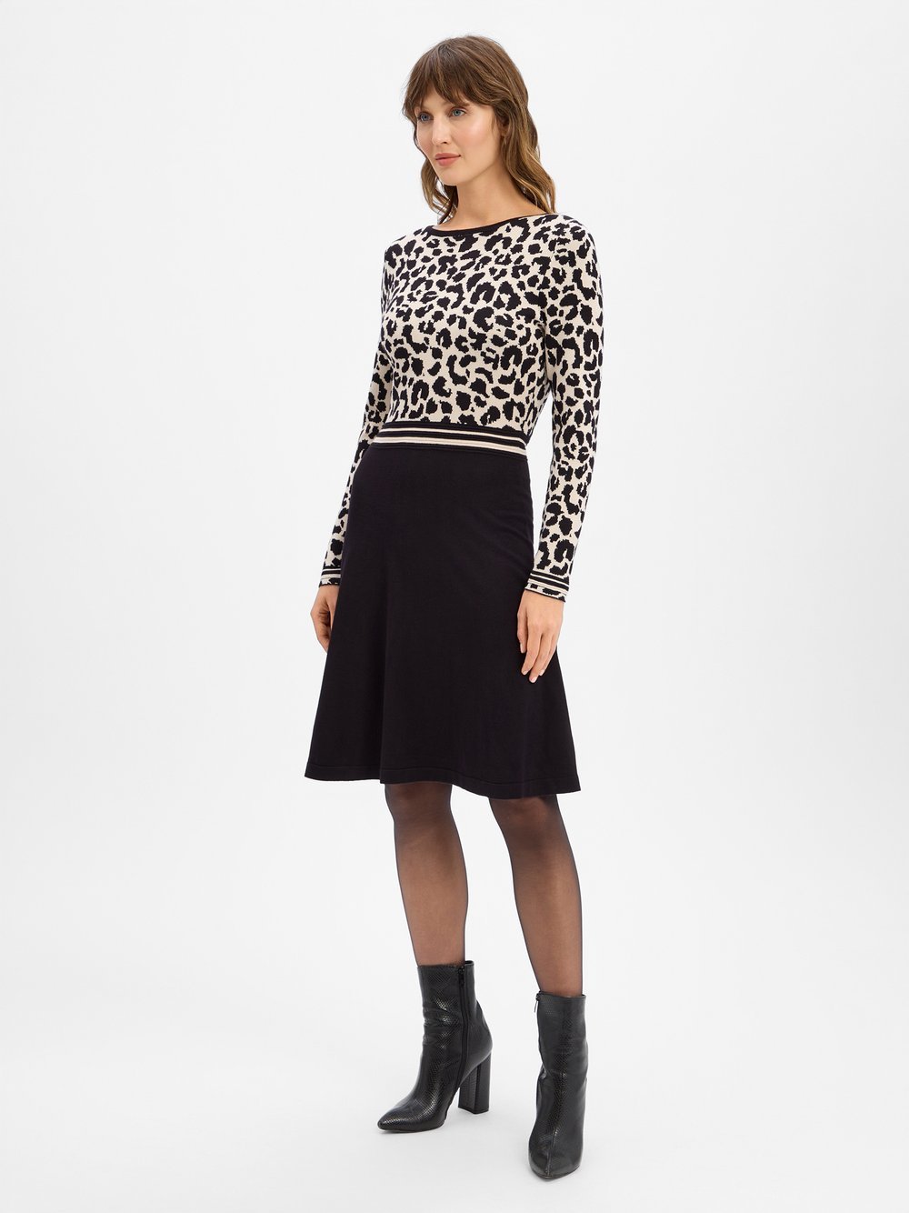 zero Strickkleid Damen Feinstrick gemustert