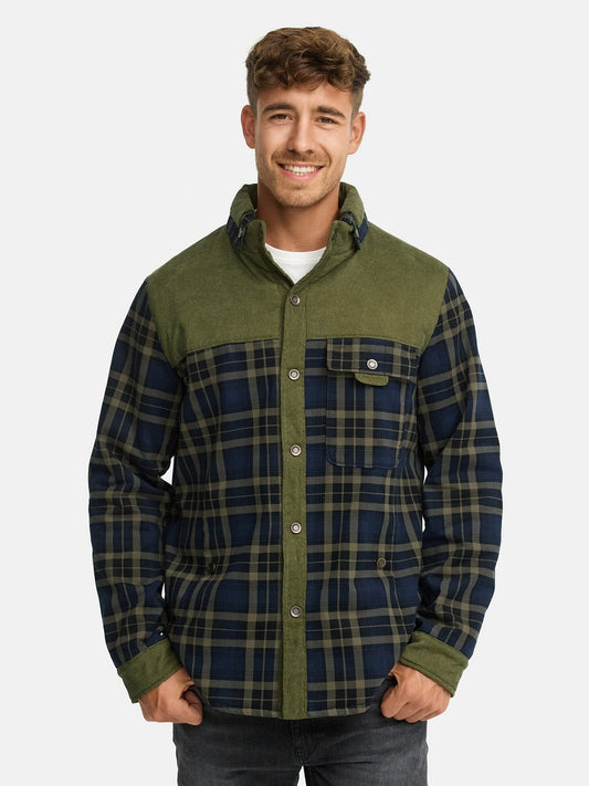 Indicode Übergangsjacke Herren Regular Fit Baumwolle kariert