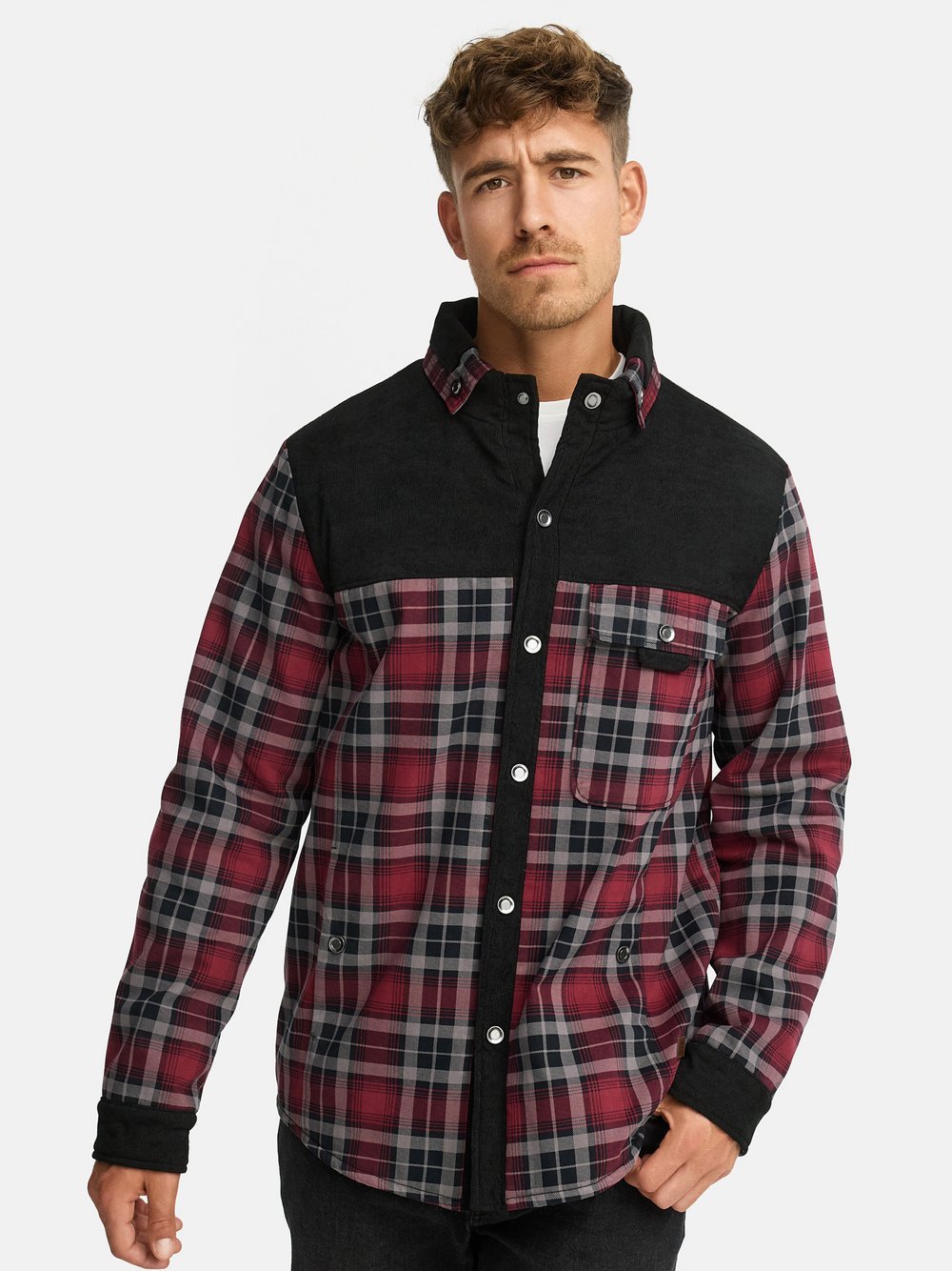 Indicode Übergangsjacke Herren Regular Fit Baumwolle kariert