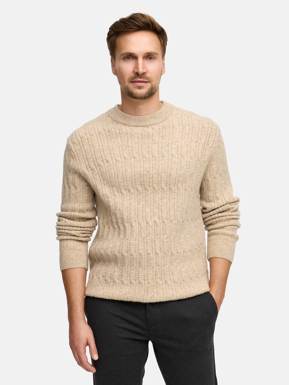 Jeff Strickpullover Herren Feinstrick
