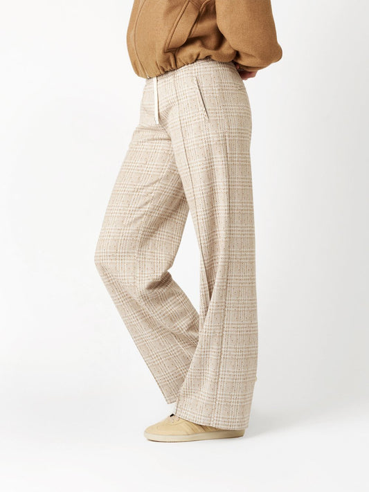 Rosner Hose Damen Viskose transparent kariert