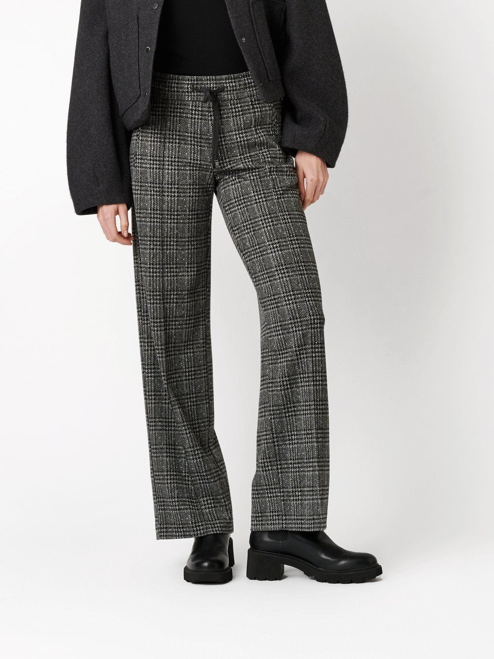 Rosner Hose Damen Viskose transparent kariert