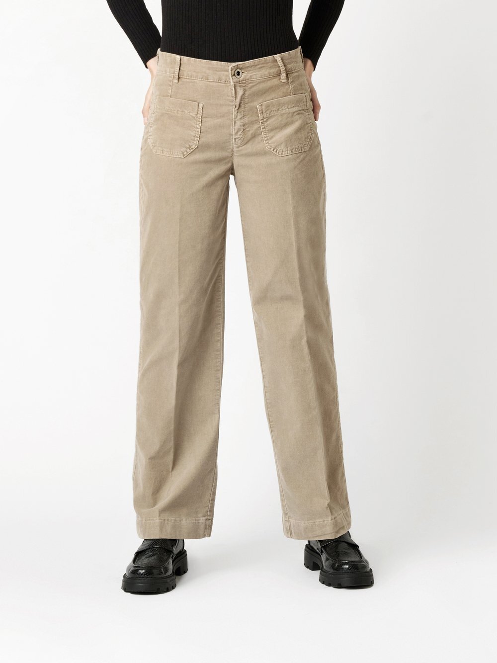 Rosner Hose Damen Baumwolle transparent gemustert