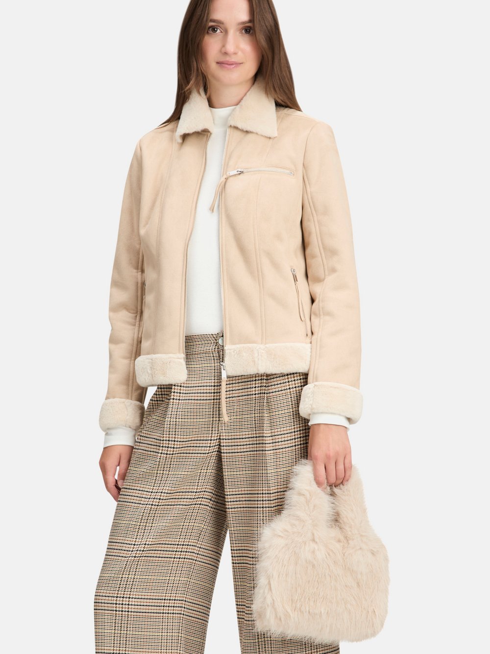 Cartoon Henkeltasche Damen gemustert