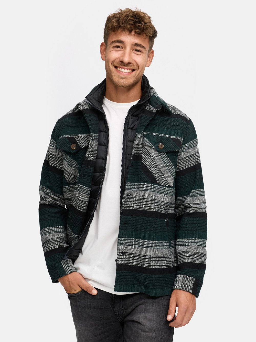 Indicode Übergangsjacke Herren kariert