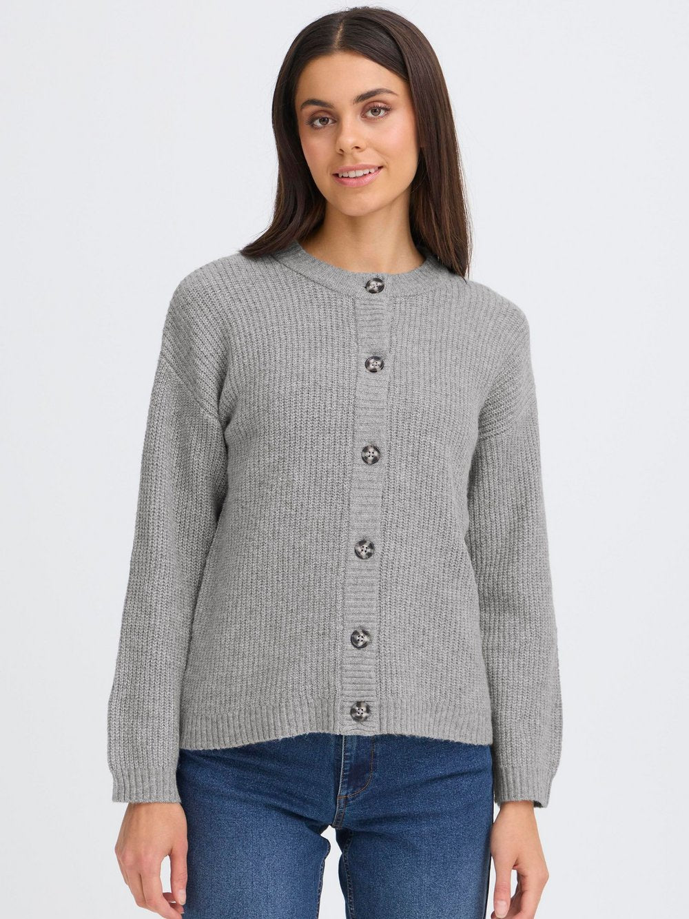 OXMO Strickjacke Damen meliert