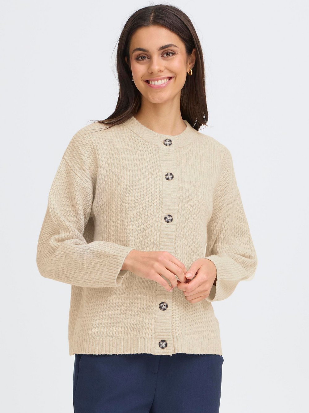 OXMO Strickjacke Damen meliert