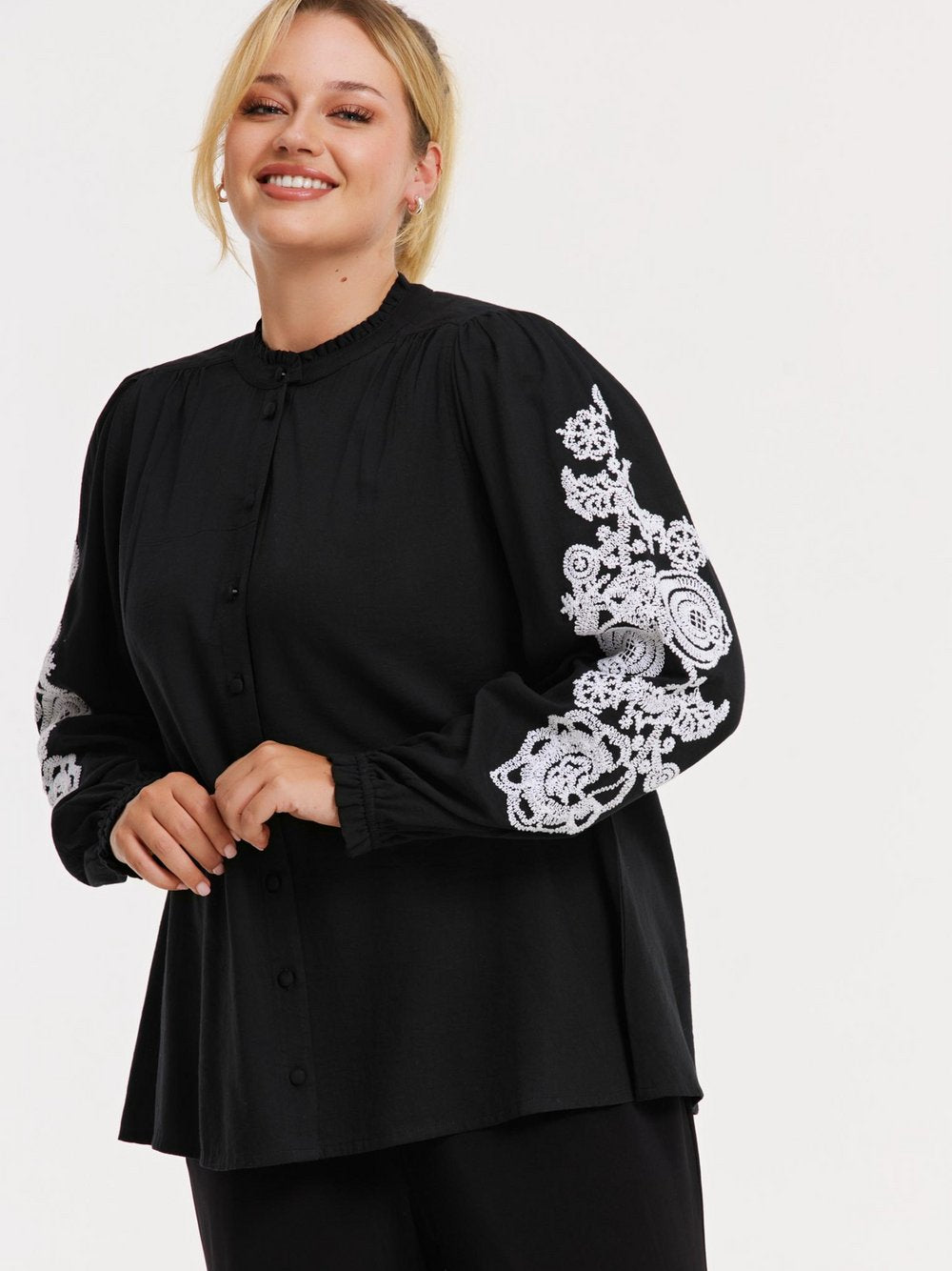 YOEK Bluse Damen Baumwolle