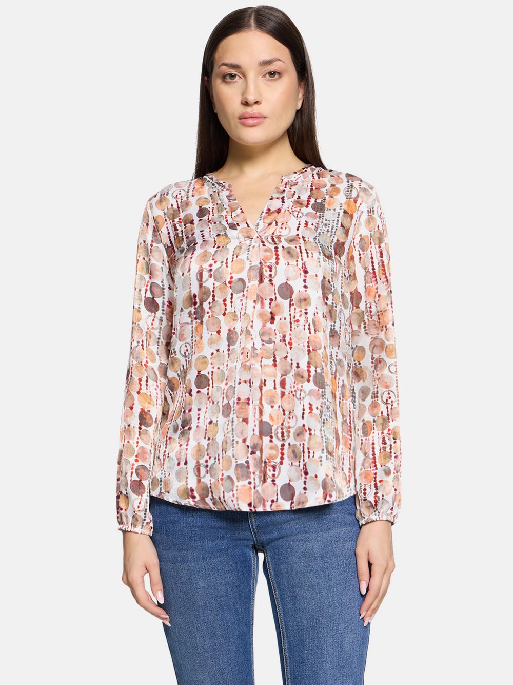 Cartoon Blusenshirt Damen gemustert