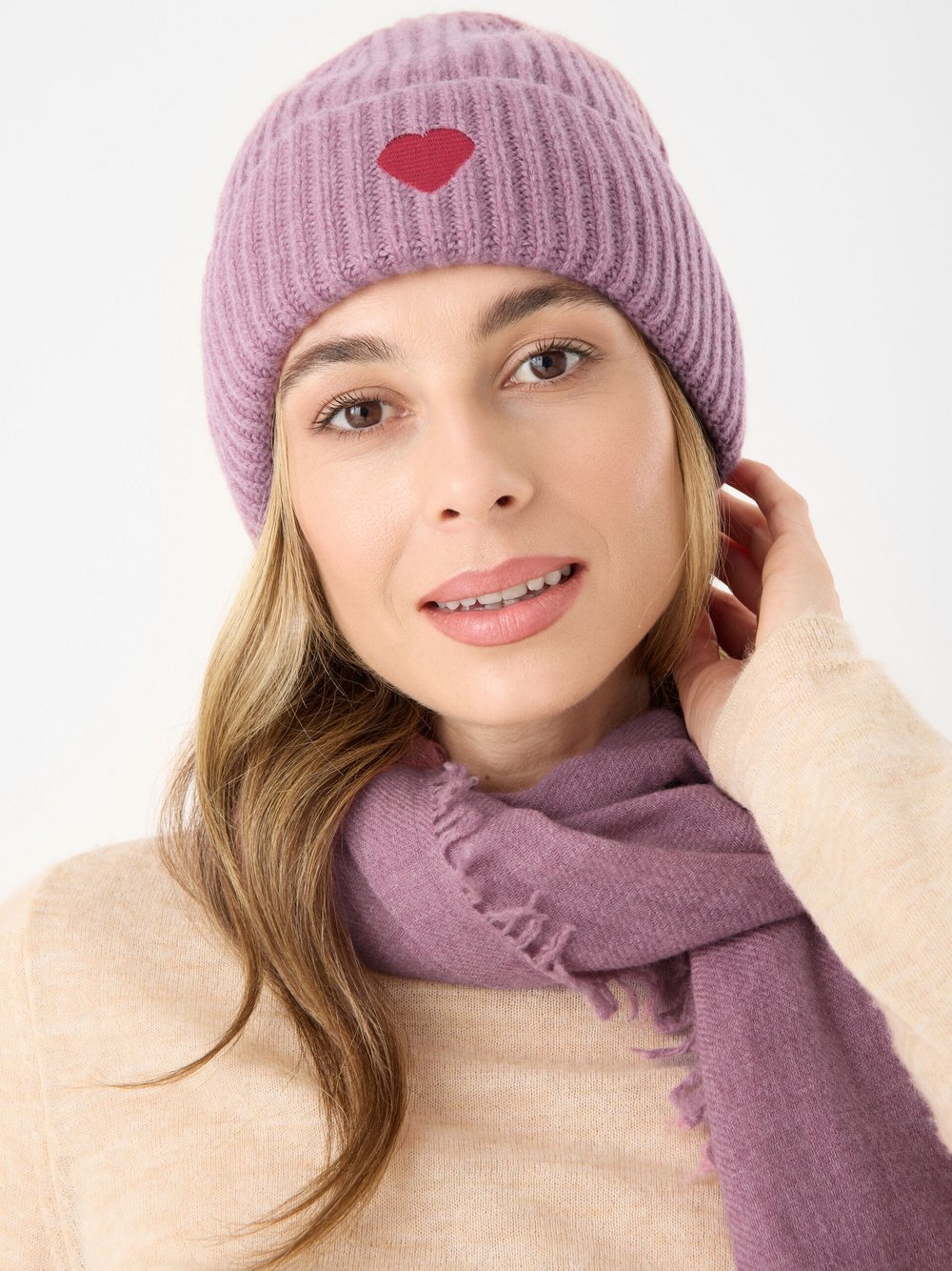 Codello Mütze Damen Wolle bedruckt