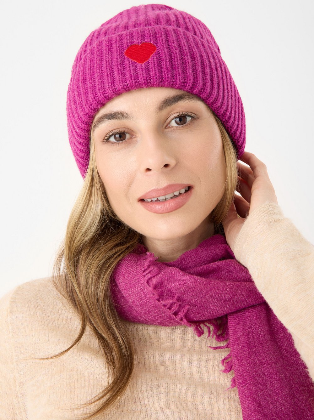 Codello Mütze Damen Wolle bedruckt