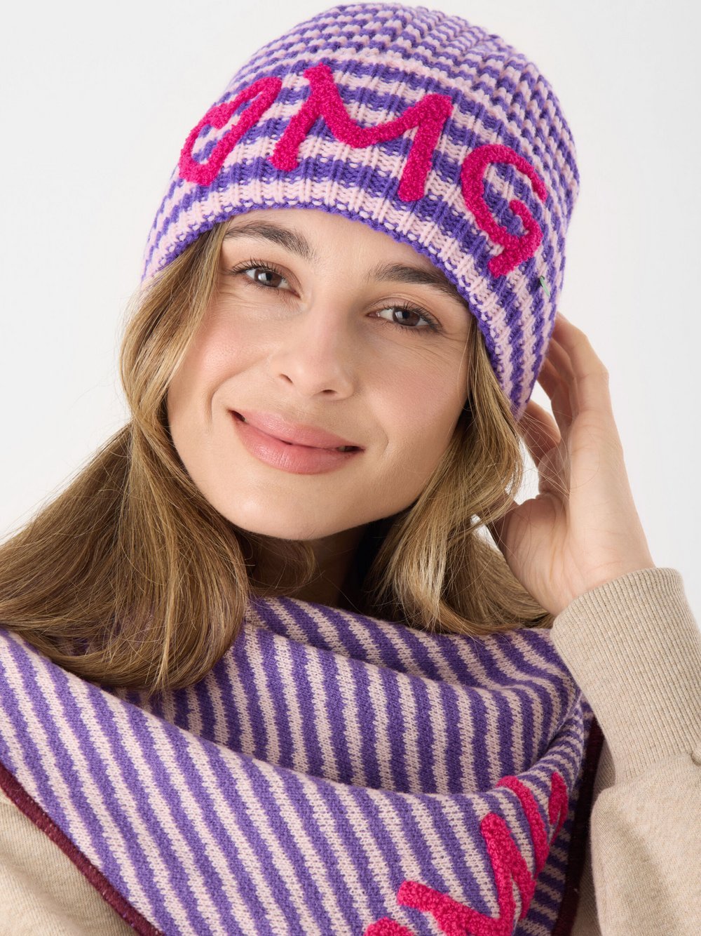 Codello Mütze Damen gestreift