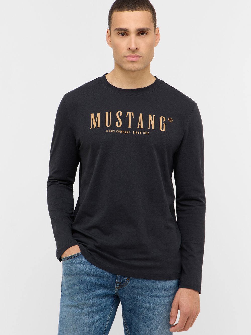 Mustang Langarmshirt Herren Baumwolle
