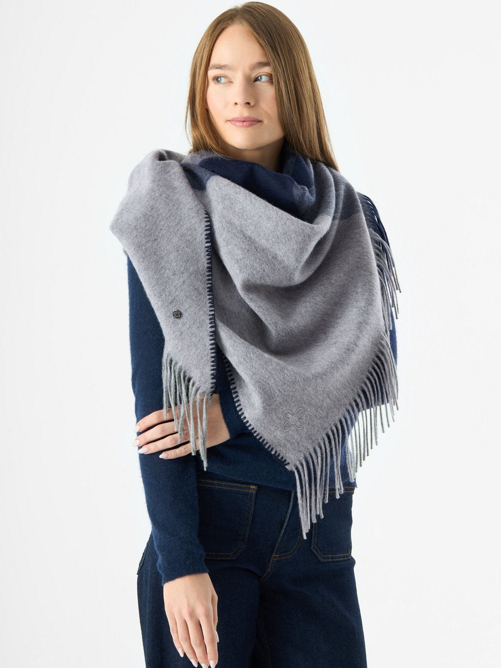 Codello Dreieckstuch Damen Wolle bedruckt