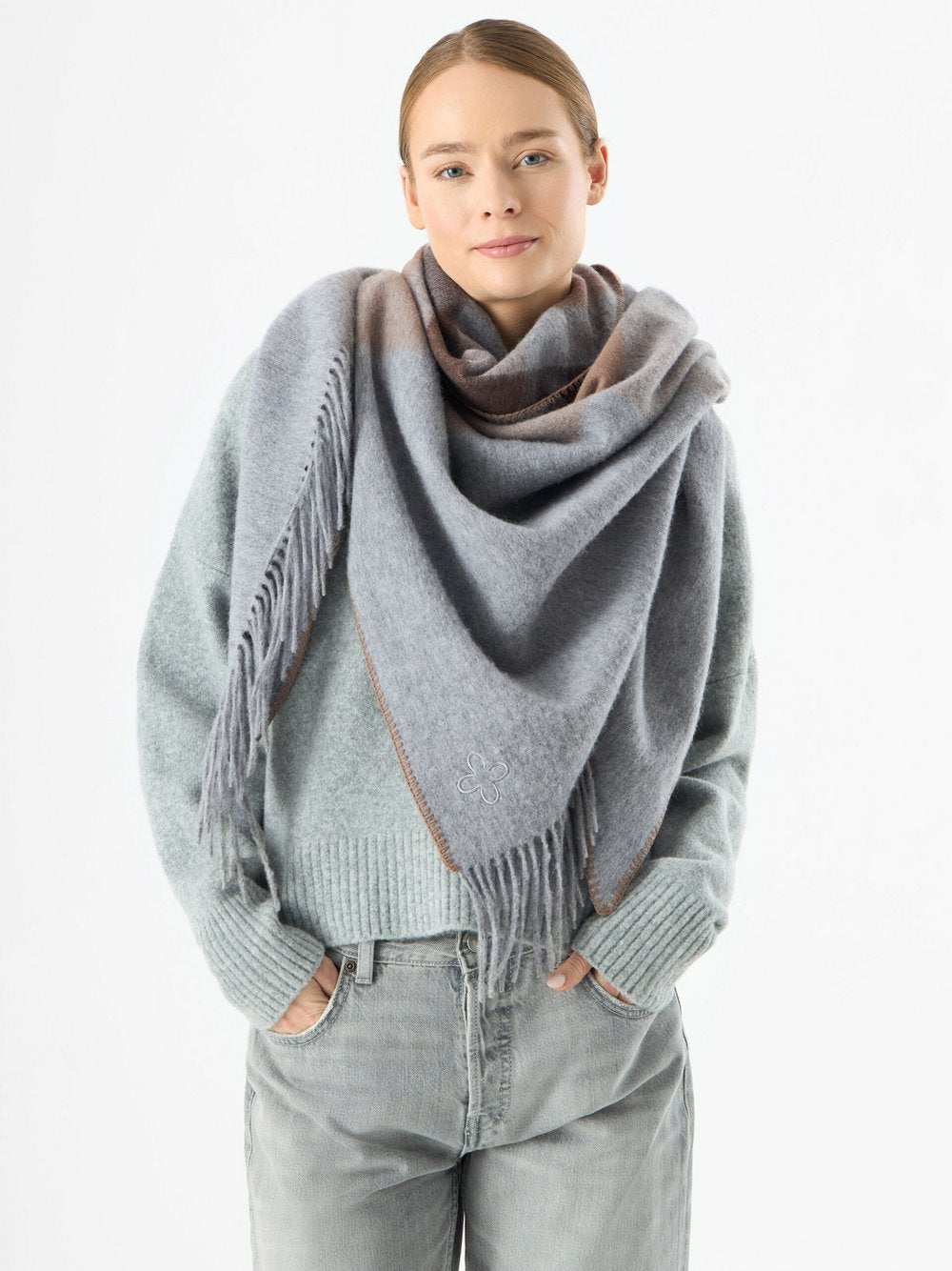 Codello Dreieckstuch Damen Wolle bedruckt