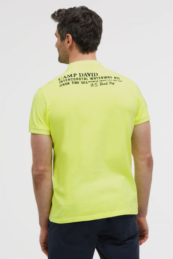 CAMP DAVID Pikee-Polo Kurzarm mit Rücken-Stickerei