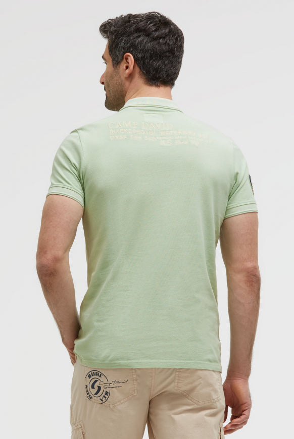 CAMP DAVID Pikee-Polo Kurzarm mit Rücken-Stickerei