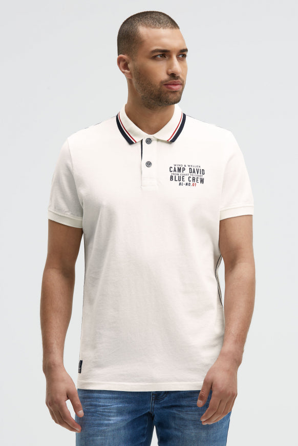CAMP DAVID Pikee-Polo mit Logo-Stickerei