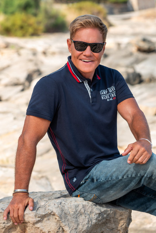 CAMP DAVID Pikee-Polo mit Logo-Stickerei