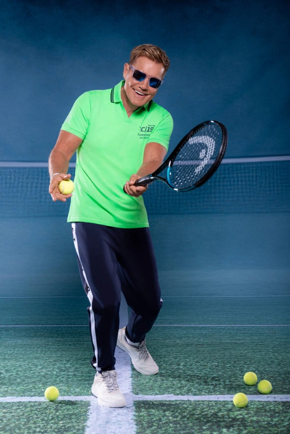 CAMP DAVID Pikee-Polo mit V-Neck und Rückeneinsatz