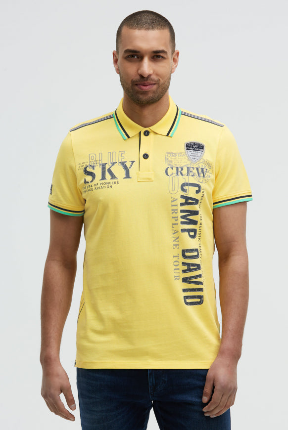 CAMP DAVID Poloshirt aus Pikee mit Logo Artworks