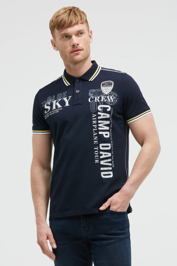 CAMP DAVID Poloshirt aus Pikee mit Logo Artworks