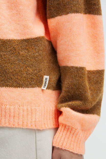 SENSES.THE LABEL Pullover KA:MILE mit Streifenmuster und Intarsia