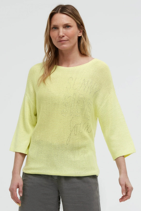 SOCCX Pullover mit 3/4-Arm und Artwork