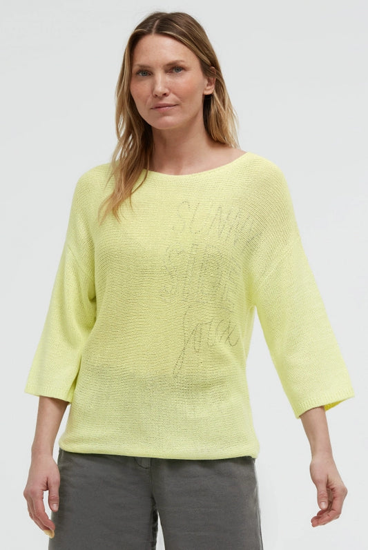 SOCCX Pullover mit 3/4-Arm und Artwork