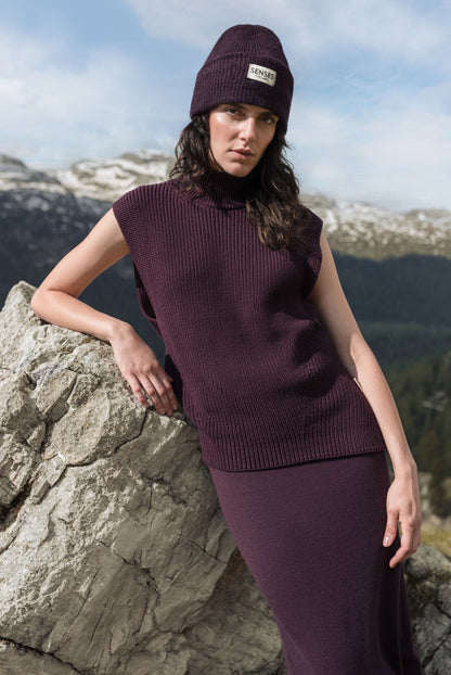 SENSES.THE LABEL Pullunder in Rippstrick mit Stehkragen