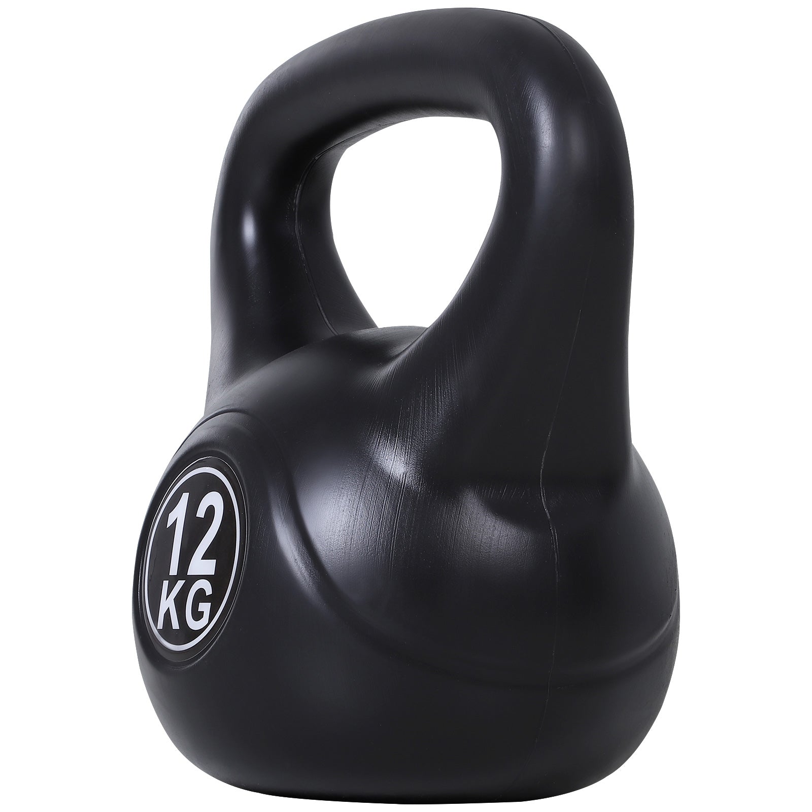 HOMCOM Kettlebell Kugelhantel 12 kg Gewicht-Hantel mit Sand befüllt für Anfänger Zuhause Krafttraining   Aosom