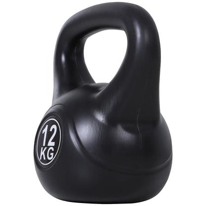 HOMCOM Kettlebell Kugelhantel 12 kg Gewicht-Hantel mit Sand befüllt für Anfänger Zuhause Krafttraining   Aosom