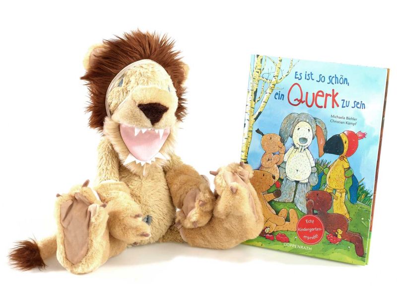 Hape Querk »Cedric« mit Löwen-Kostüm, Set inkl. Buch
