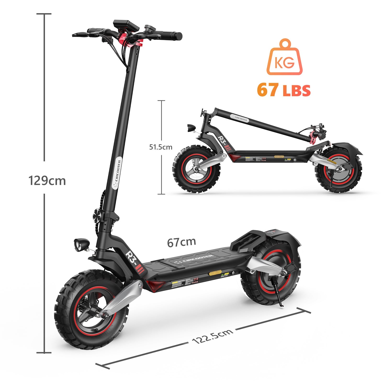 R3 1200W Motor Offroad-E-Scooter Mit Straßenzulassung - R3
