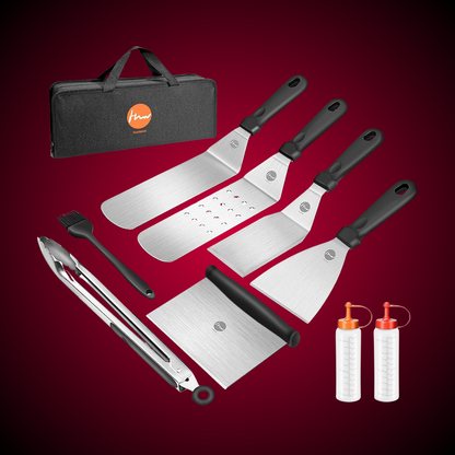Huolewa Barbecue Spatula Set, Stainless Steel - 9teilig