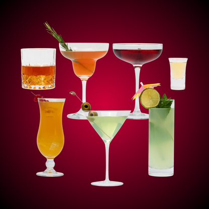 Mixit Cards Cocktail Gläser Set 14-teilig - Ideal für Zuhause & Gastro