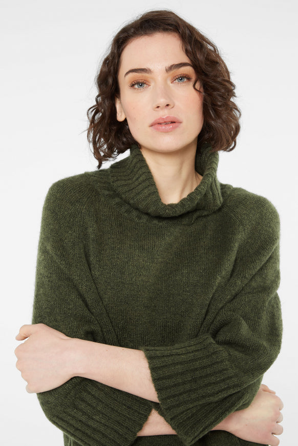 SENSES.THE LABEL Rollkragenpullover mit verkürzten Ärmeln