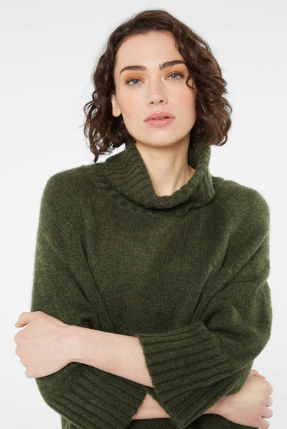 SENSES.THE LABEL Rollkragenpullover mit verkürzten Ärmeln