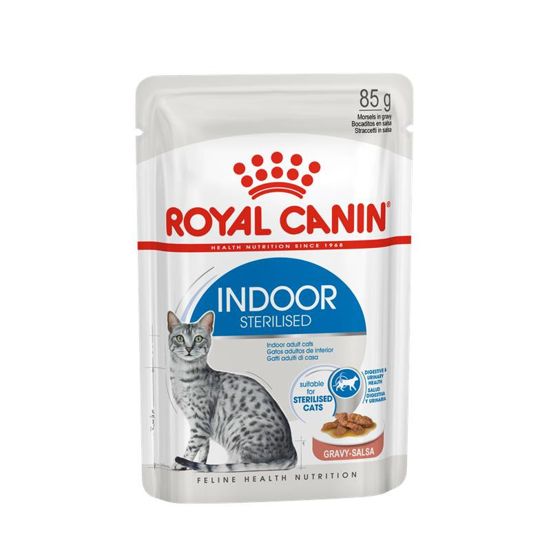 Royal Canin Feline Health Nutrition Indoor Sterilised in Sauce 12x85g