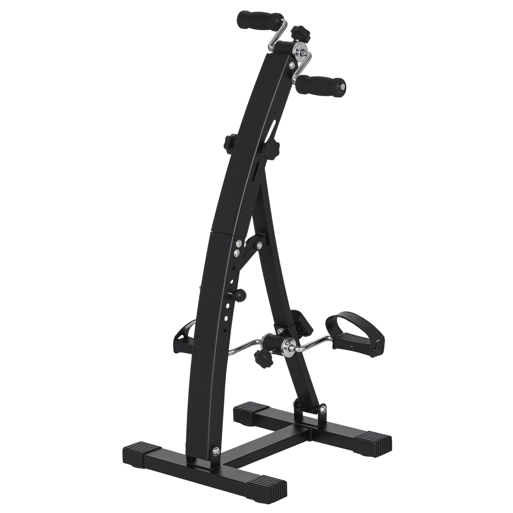 HOMCOM Heimtrainer Bewegungstrainer Pedaltrainer für Senioren aus Stahl in Schwarz 41x50x96cm für Fitness & Rehabilitation   Aosom.de