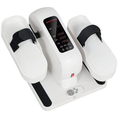 SPORTNOW Mini Ellipsentrainer für Zuhause Untertisch Elektrischer Crosstrainer mit 12 Geschwindigkeiten & 7 Widerstand Fernbedienung LED-Display Rutschfest Leise Beintrainer für Senioren Erwachsene   Aosom