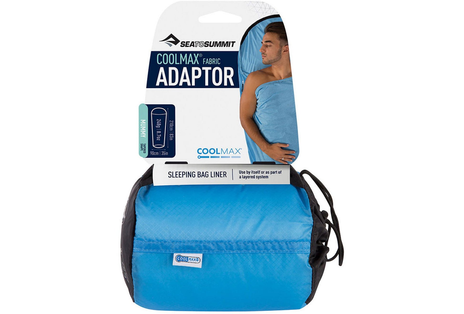 Schlafsack-Inlett Adaptor Coolmax Mummy Tapered