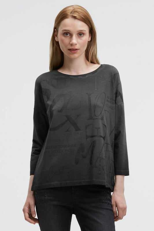 SOCCX Shirt mit verkürzten Ärmeln und Artwork