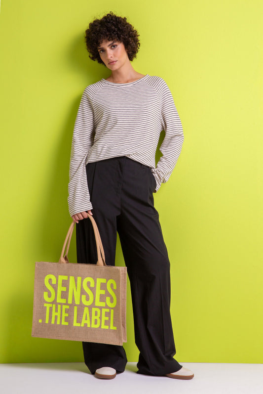 SENSES.THE LABEL Shopper AN:SE aus Jute mit Logo Print